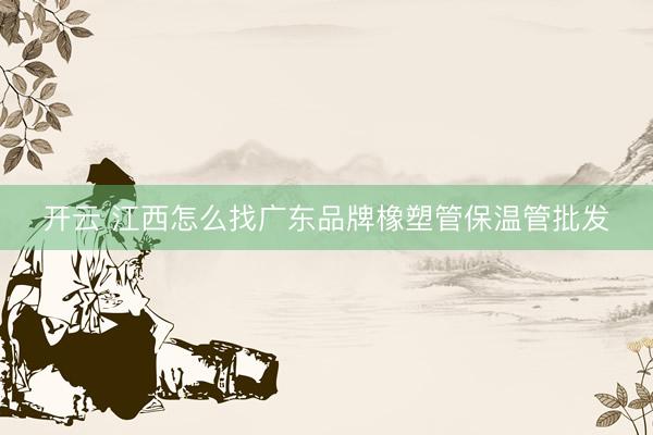 开云 江西怎么找广东品牌橡塑管保温管批发