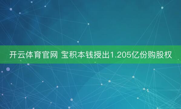 开云体育官网 宝积本钱授出1.205亿份购股权