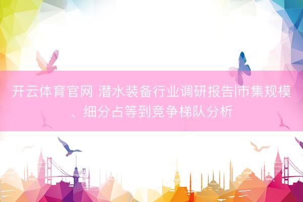 开云体育官网 潜水装备行业调研报告|市集规模、细分占等到竞争梯队分析